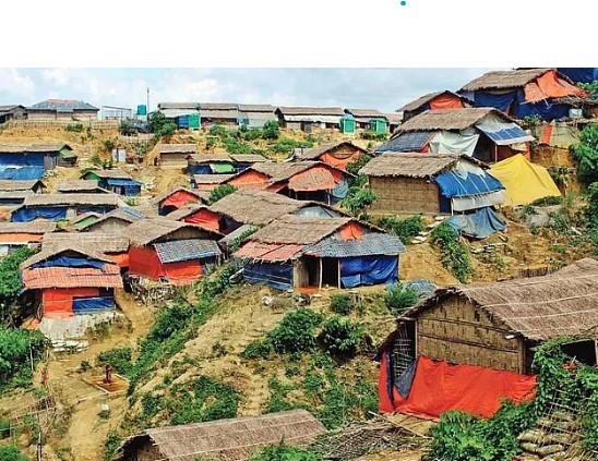 রোহিঙ্গাকে কক্সবাজারের উখিয়ার আশ্রয়শিবির